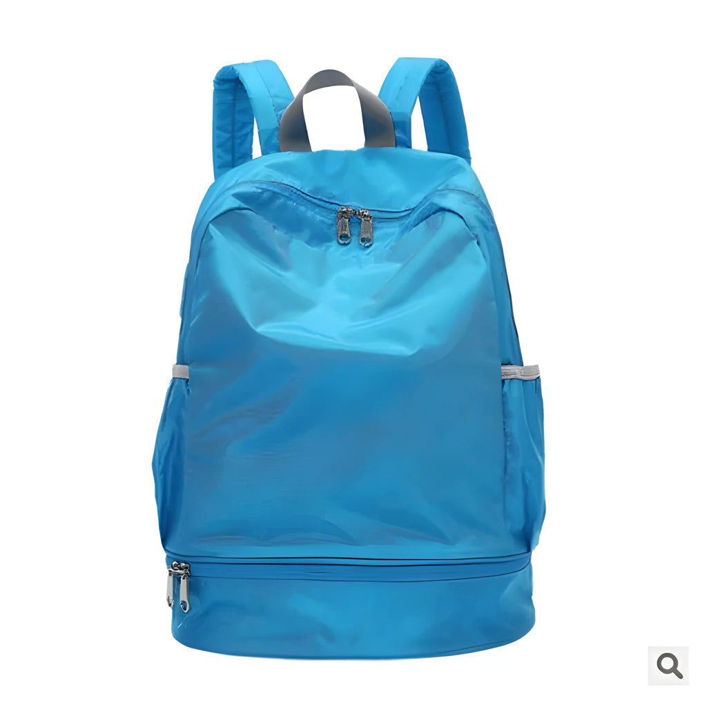 Rhombus wet and dry separation bag in solid colour with waterproof polyester and PU lining