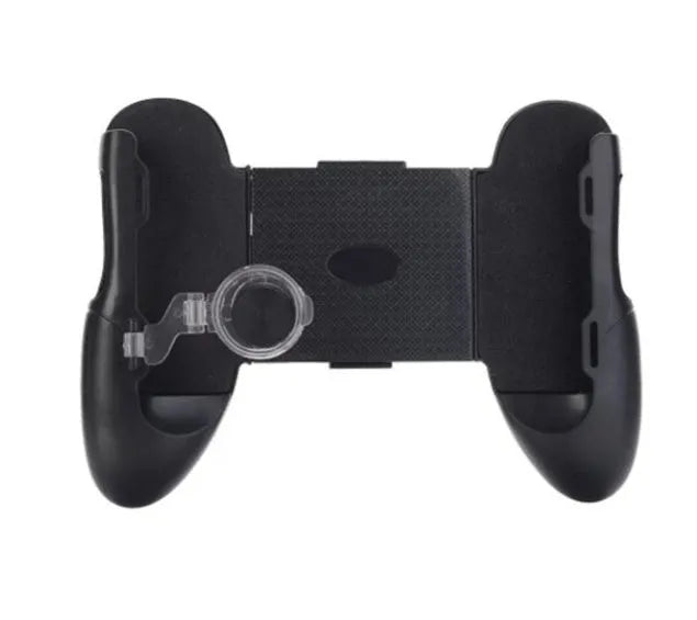 Black three-in-one mobile game handle with 270-degree folding suction cup and stretchable design for 4.5-6 inch phones