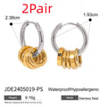 Stainless steel colour matching earrings with electroplated finish in unisex design