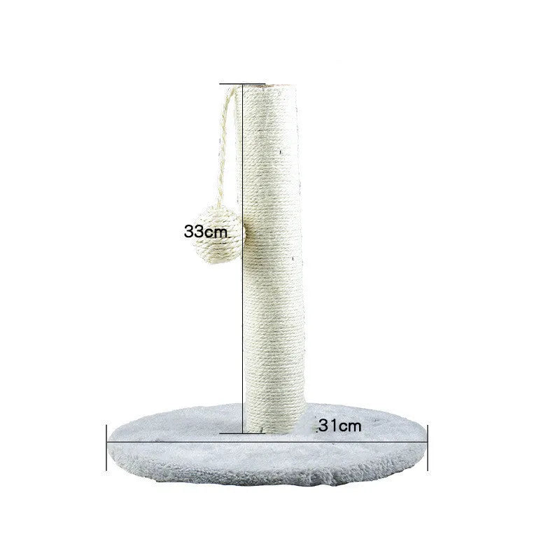Solid wood cat climbing frame with integrated litter tree in grey colour option