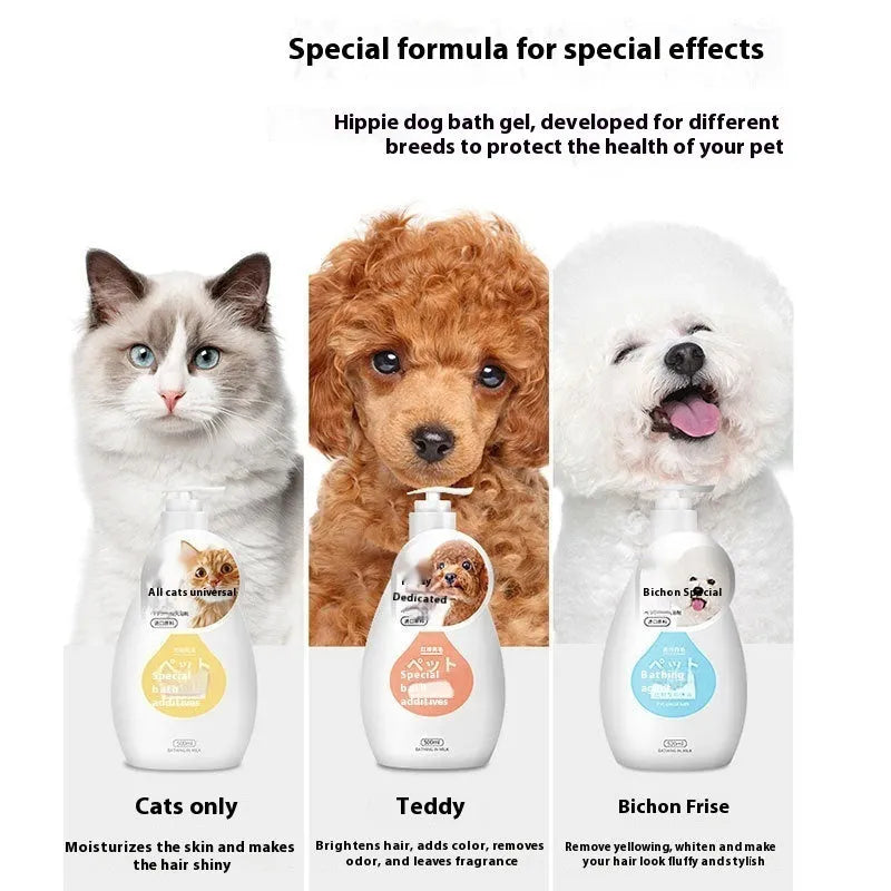 Gel pet shampoo bottle for dogs and cats 200-500ml deodorising bath