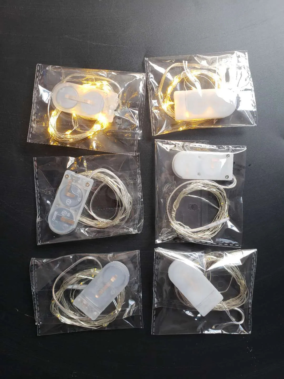 Copper wire LED fairy lights with battery box in warm white or white light colour, 2 metre length with 20 lights