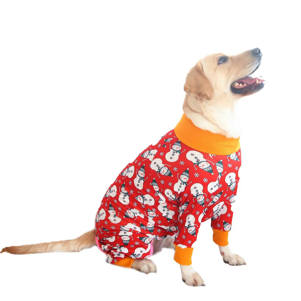Cotton dog jumpsuit with four-legged design and cute print in multiple colour options
