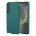 Skin feel liquid silicone TPU phone case for Samsung in black, 2.0mm thick, spray-coated finish