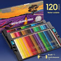 Water-soluble oily sketch colour pencil set with wood shell, multiple colour options from 48 to 200