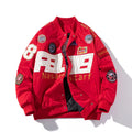 American motorcycle baseball uniform with detachable hood in black colour, side pocket visible