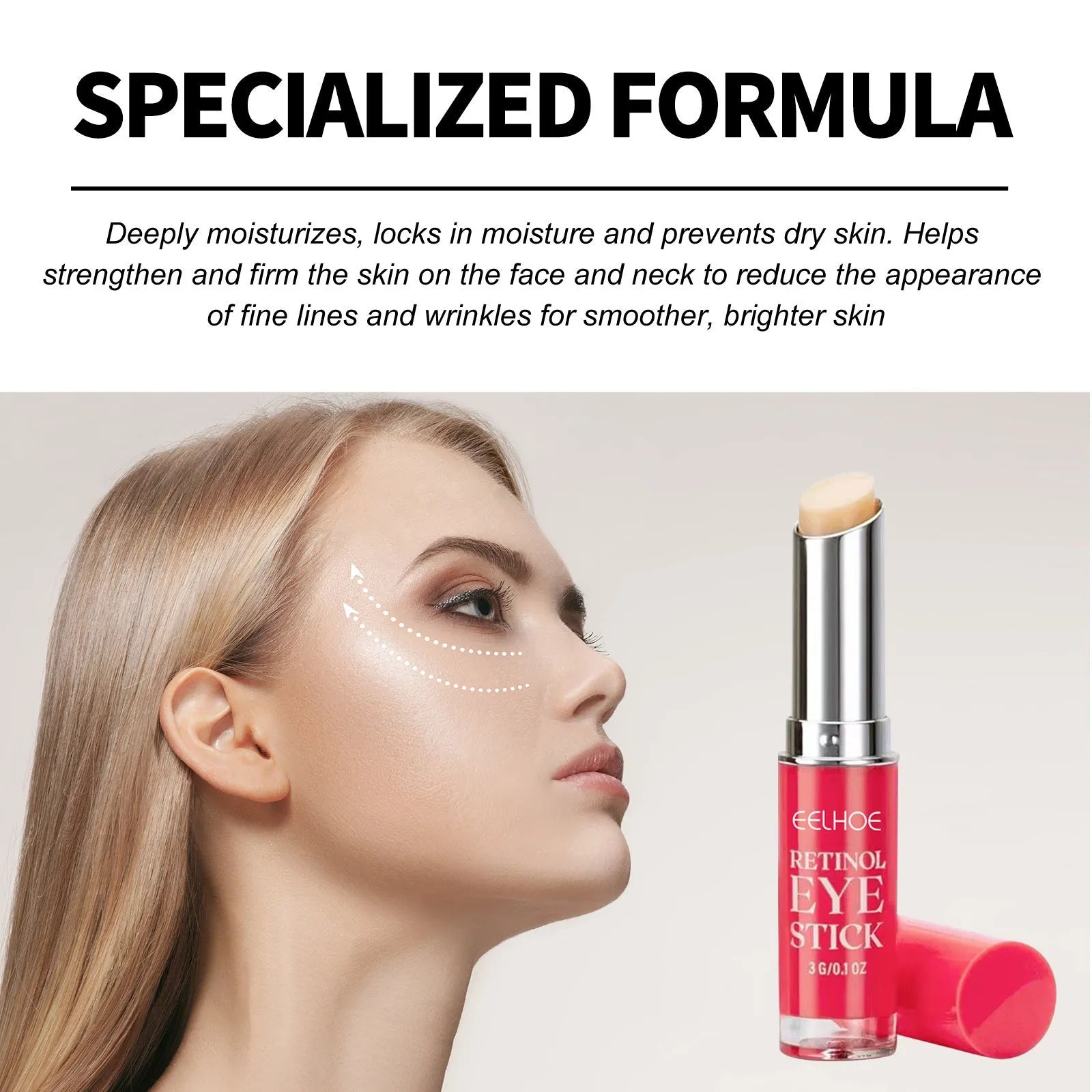Retinol eye cream for eye skin repair in 3g pot for ladies universal skin type
