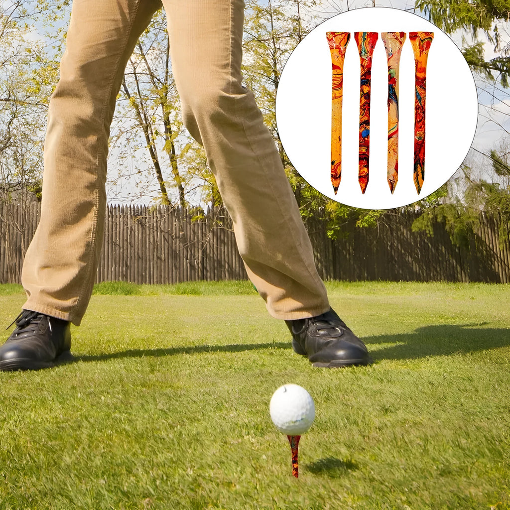 50 colourful golf ball holders arranged in rows showing assorted colours and 70mm diameter