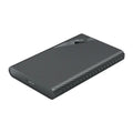 Black ABS 2.5-inch USB 3.0 hard drive case for SSD and HDD, 128mm length, 80mm width, 15mm height, with data cable