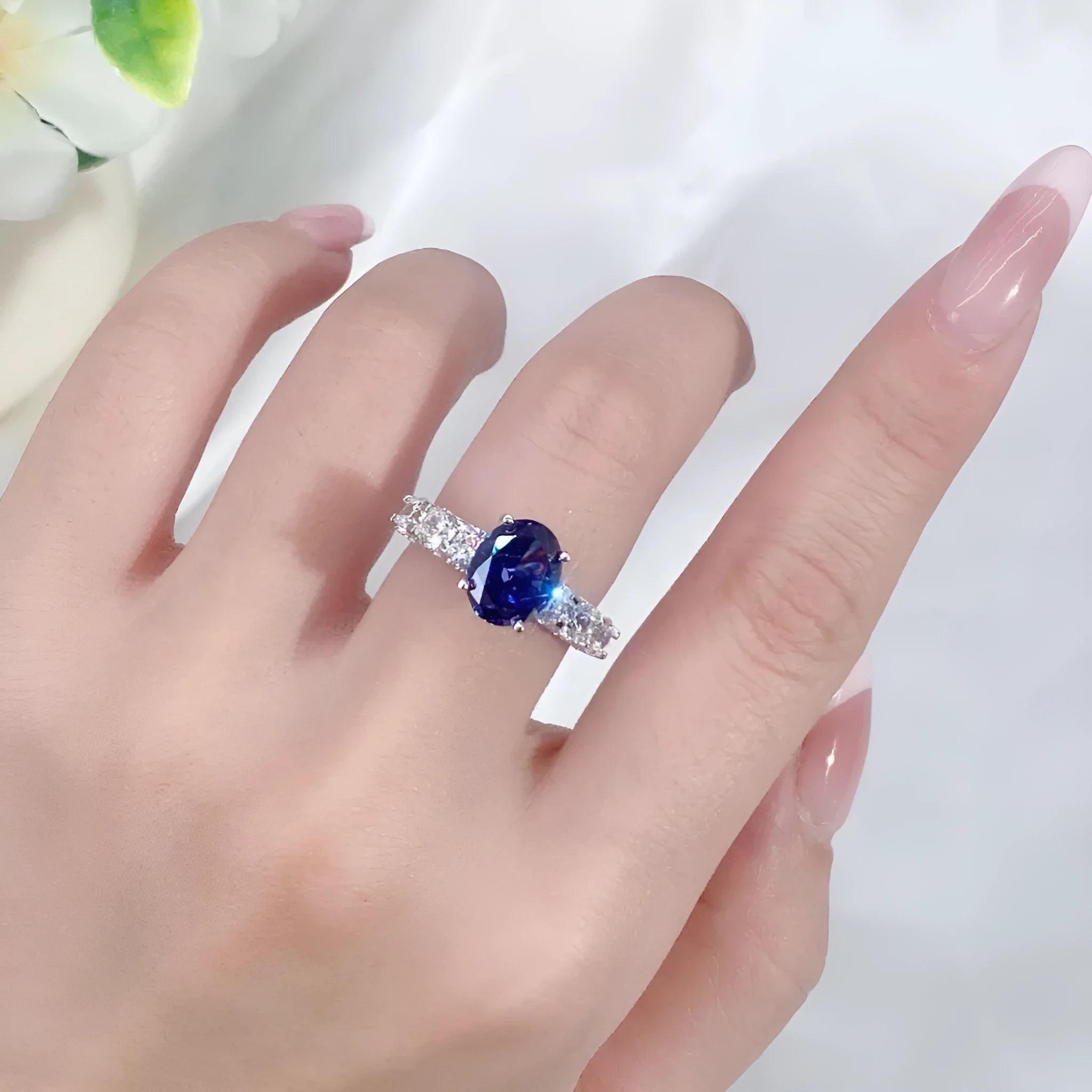 Sterling silver heart-shaped ring with ice flower cut tan sang zircon stone setting.