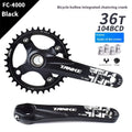 Mountain bike GXP crankset in black, red, or purple with single aluminium chainring and 170mm arms