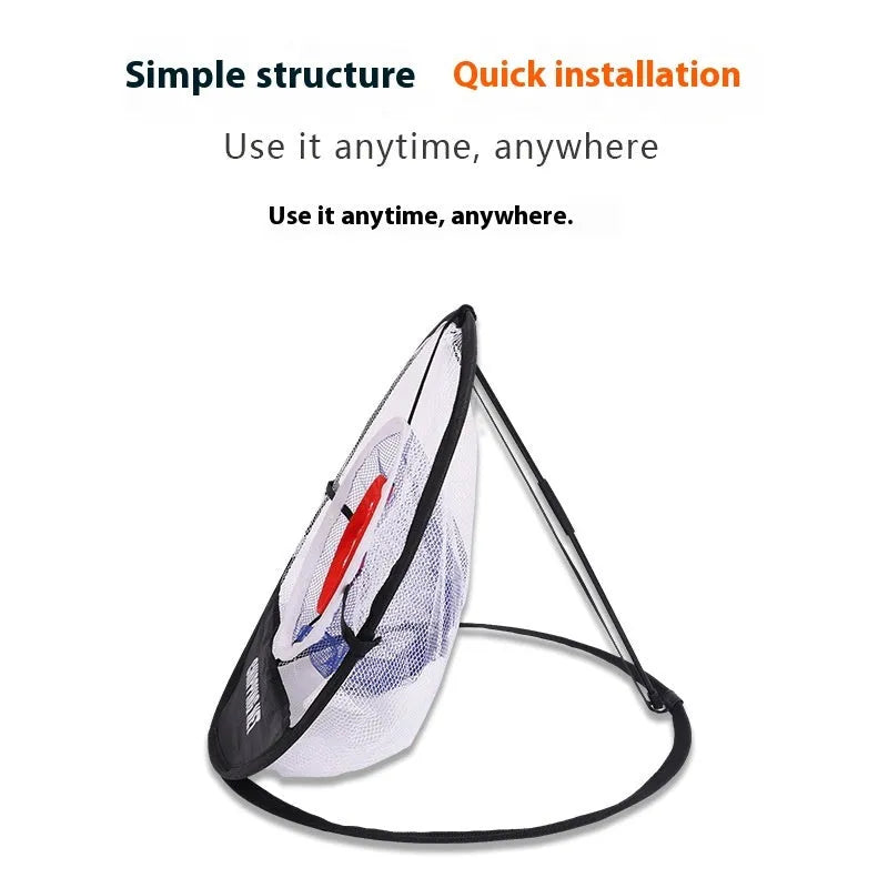 Home Minimalist Foldable Golf Target Net in metal snap button colour, nylon construction for outdoor practice