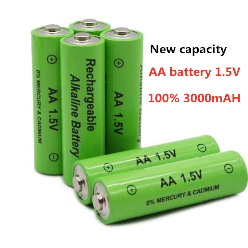 High capacity 3000mAh rechargeable AA alkaline battery pack
