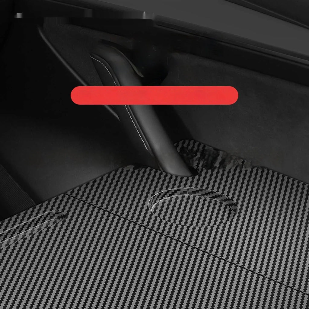 Carbon fibre pattern folding table board for Tesla Model 3 and Model Y, 42.5 by 41 cm, folded into three sections