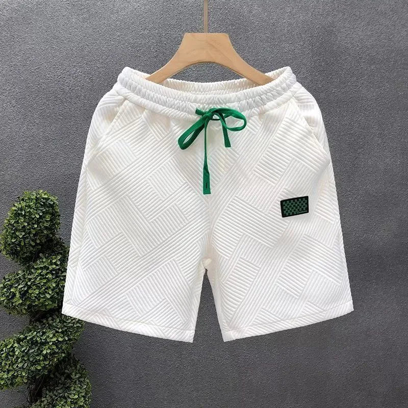 Micro-elastic casual sport shorts in solid colours with American style cut