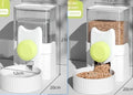 Cat water fountain and automatic feeder set with 1000ml plastic water dispenser and feeder in multiple colours