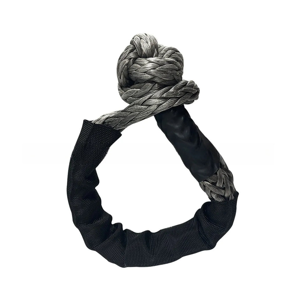 Polymer soft shackle trailer rope with 12mm diameter for off-road vehicle recovery