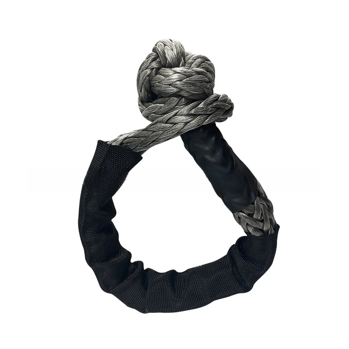 Polymer soft shackle trailer rope with 12mm diameter for off-road vehicle recovery