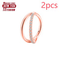 Titanium alloy fork nose ring body jewellery in multiple sizes and colour options