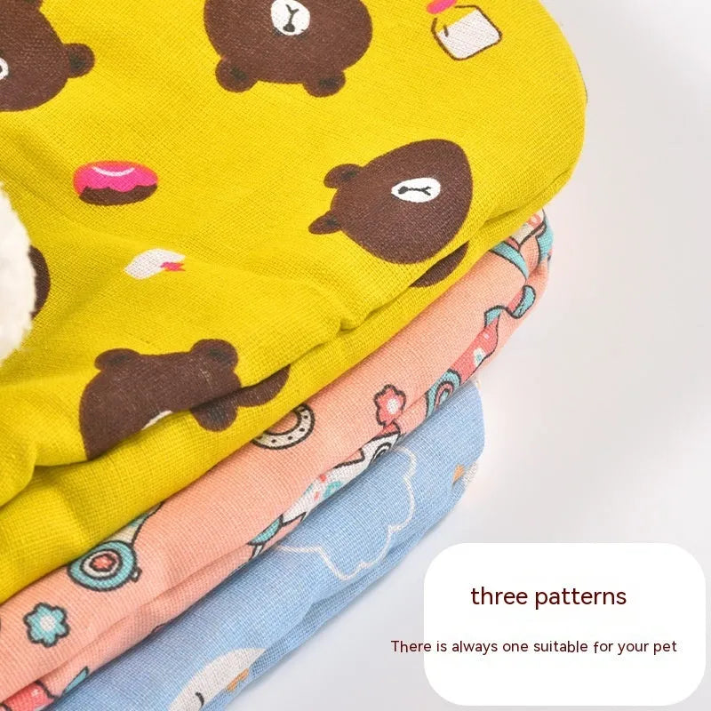 Blue rabbit colour thickened lambswool cat nest sleeping bag 55x45cm for small winter pet bed