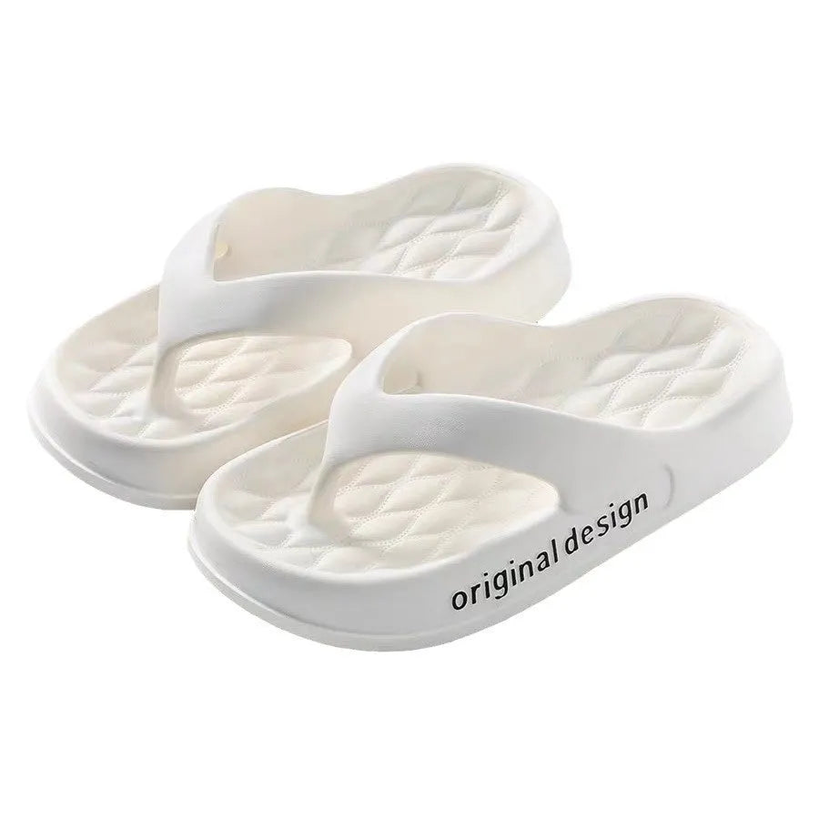 Men's EVA flip flops in multiple colours on a sandy beach background