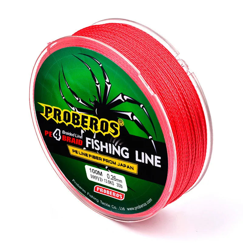 4 braided 100 metre Vigorous Horsefish fishing line in PE material, available in multiple colours