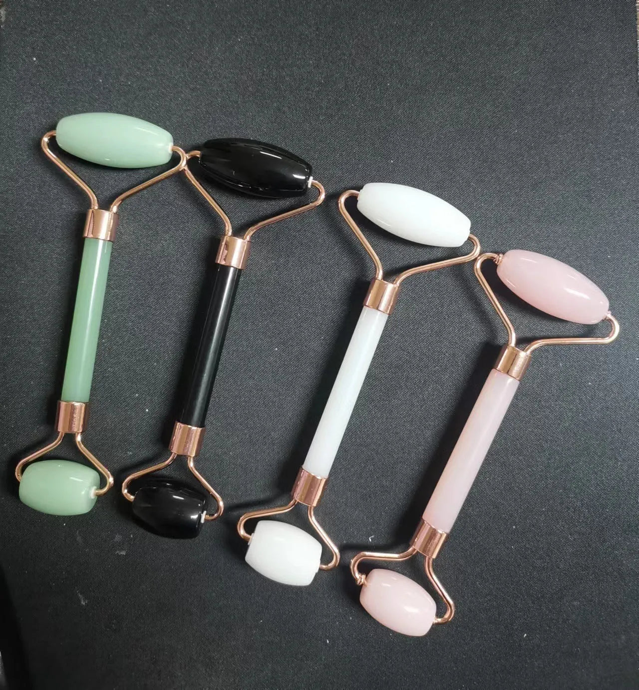 Scraping roll massager set with double-headed roller and scraping board in multiple colours for facial and body massage
