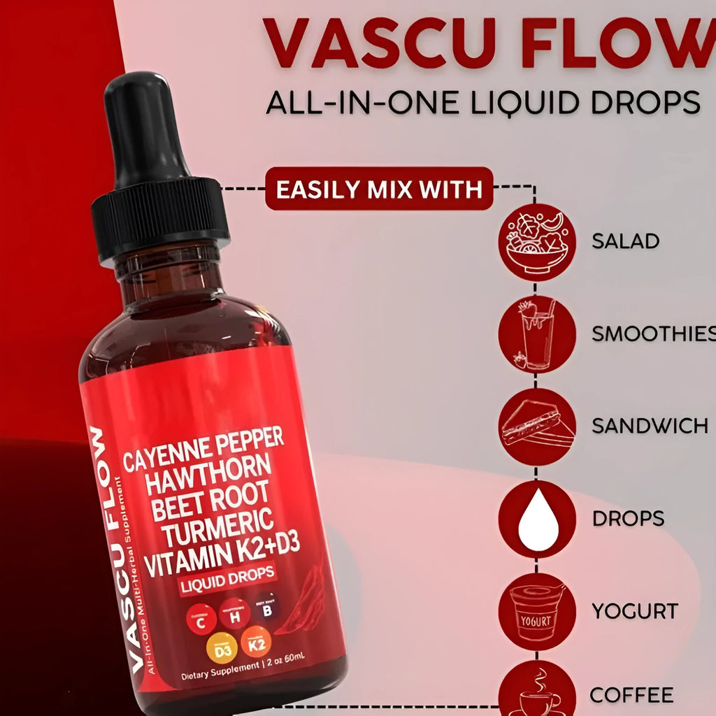 60ml glass bottle of Vitamin D3 K2 Hawthorn Fruit liquid supplement with dropper