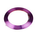 8 metre roll of electroplated purple PVC wheel hub trim sticker with alignment strip
