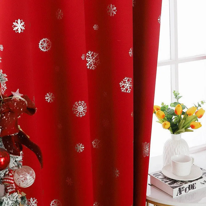 Snowflake pattern shade cloth curtain in polyester fabric with high-shading properties