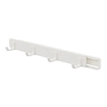 Four-row pull-out gap hook made of ABS plastic with U-shaped hooks and non-marking stickers for kitchen bathroom bedroom behind door storage