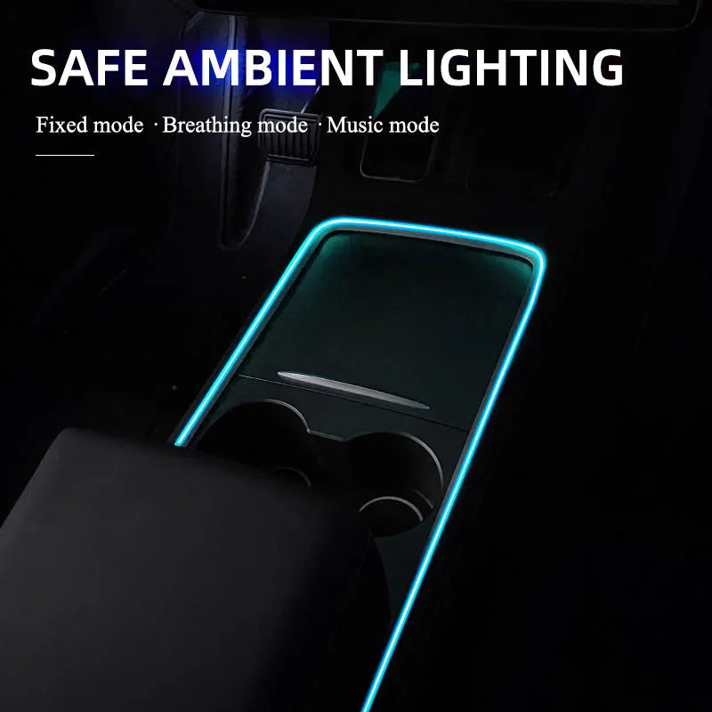 Car USB LED colour changing atmosphere lamp for dashboard and centre console lighting