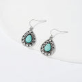 Alloy retro drop earrings in triangle and water drop shapes for women's holiday travel style