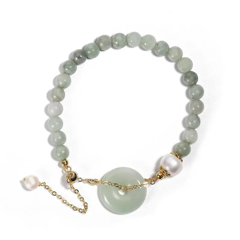 Women's Korean-style crystal bracelet with choice of stone and metal fastener