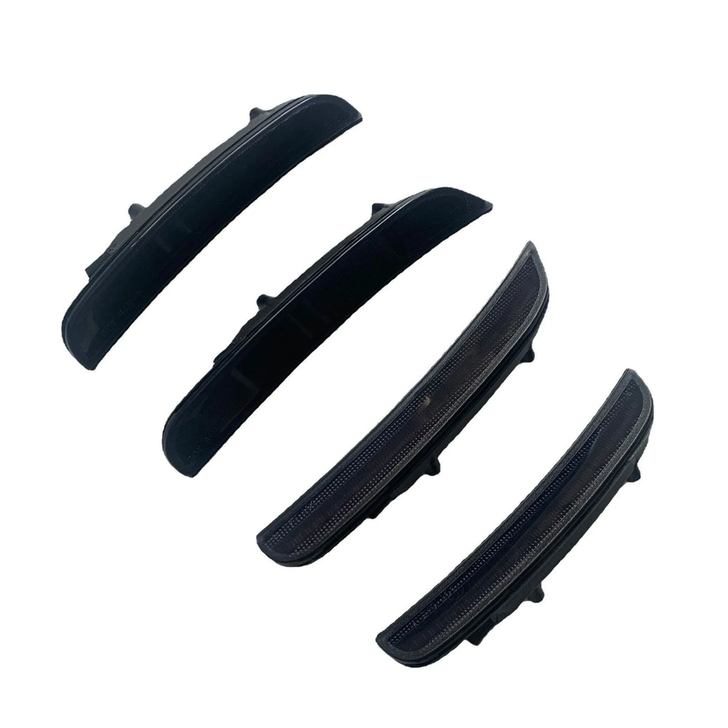 Set of four Dodge Challenger Charger side marker lights: two amber for front, two red for rear.