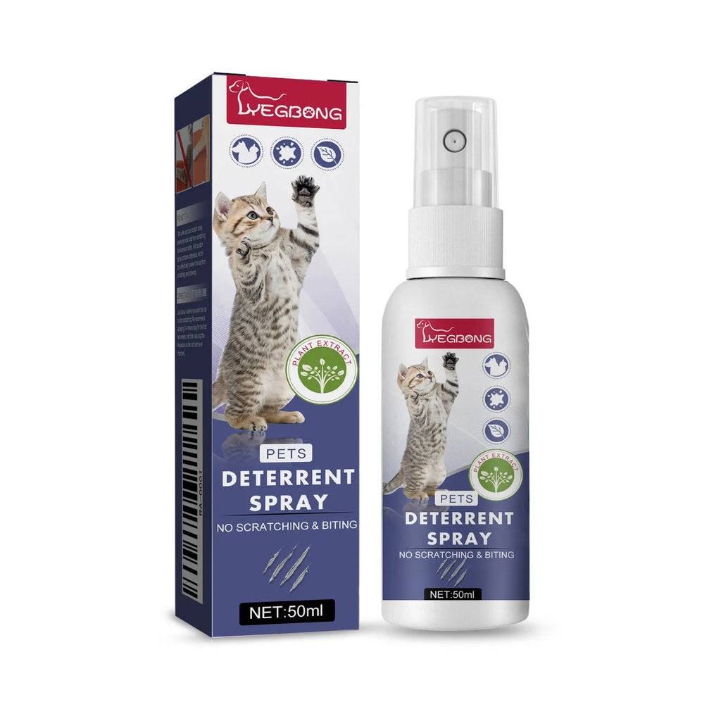 50ml bottle of odourless pet training spray to stop dogs and cats scratching doors and sofas