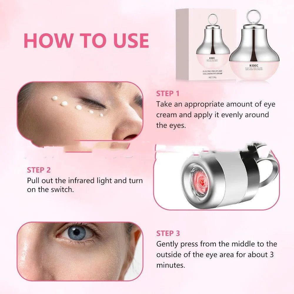 Collagen polypeptide electric eye cream with built-in massager for firming and hydrating under eyes