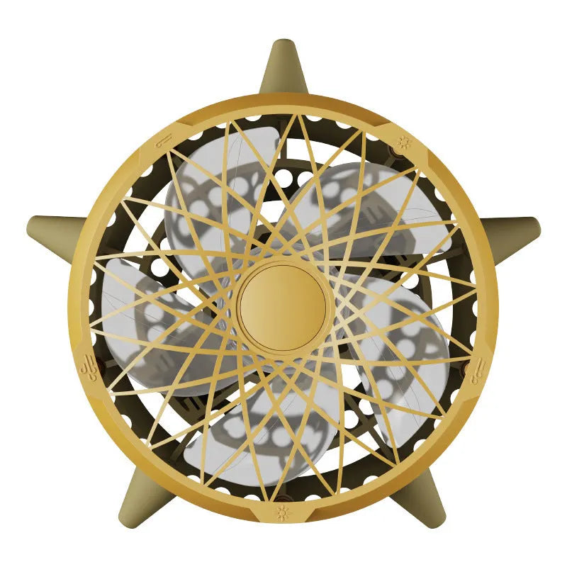 Intelligent induction fan without button design, USB powered, 4 plastic blades, 162x103mm, force yellow colour