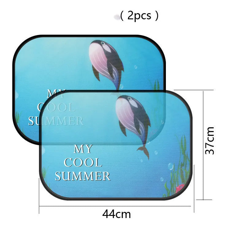 Electrostatic adsorption car sunshade for side windows with nylon mesh material