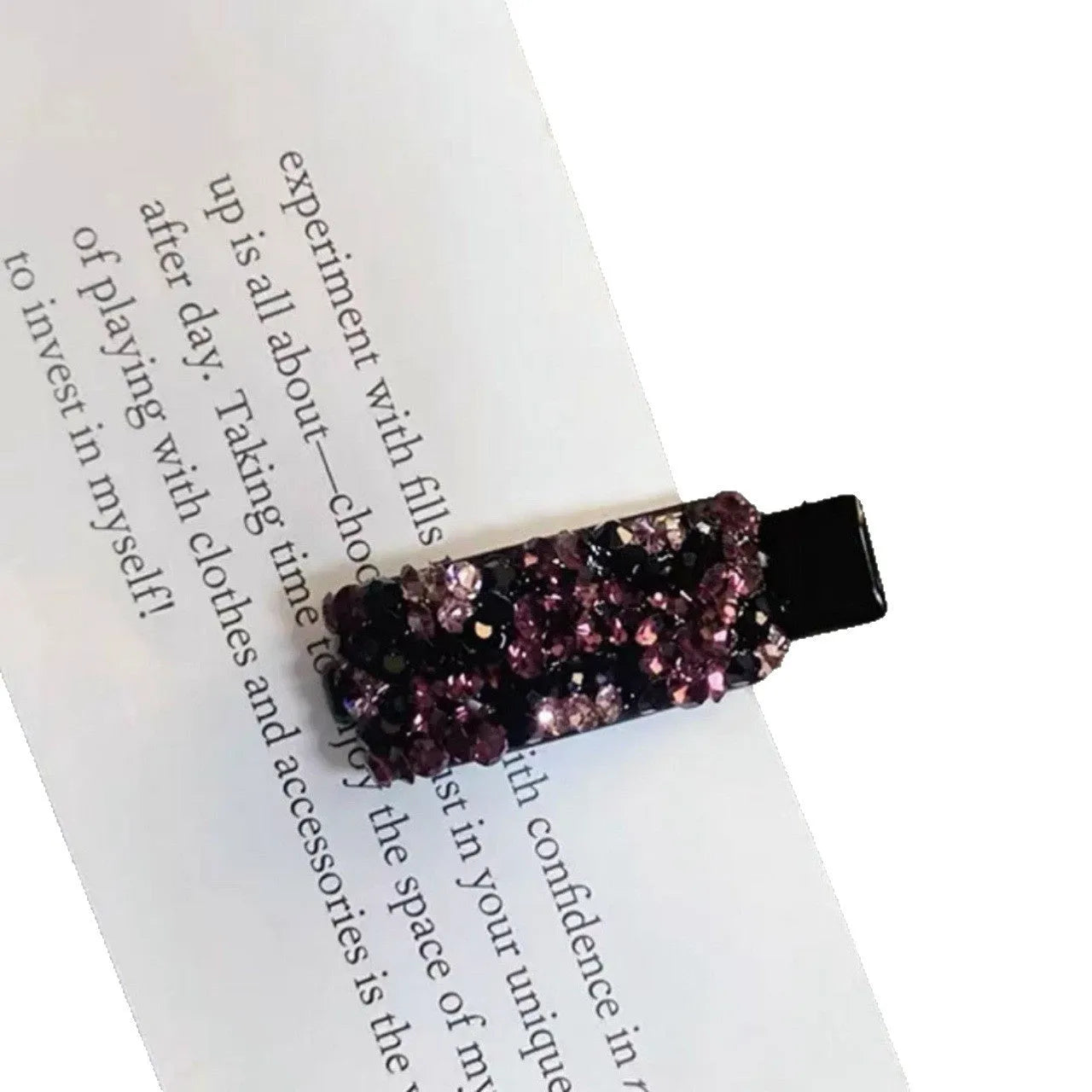 Rhinestone bangs side barrette with imitation pearl on zinc alloy base