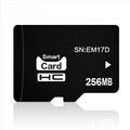 256MB TF microSD memory card in a packaged case for speakers and cameras.