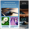 Black electromagnetic de-icing car aromatherapy decoration with solar panel measuring 84mm