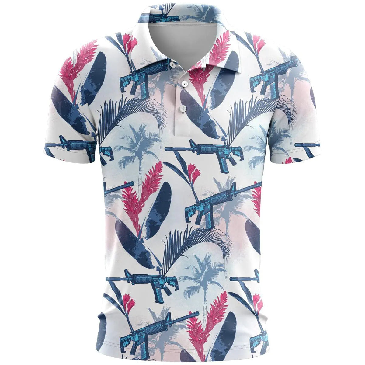 Loose-fit short-sleeve sportswear top with a 3D printed colour pattern in bird's eye cloth fabric.