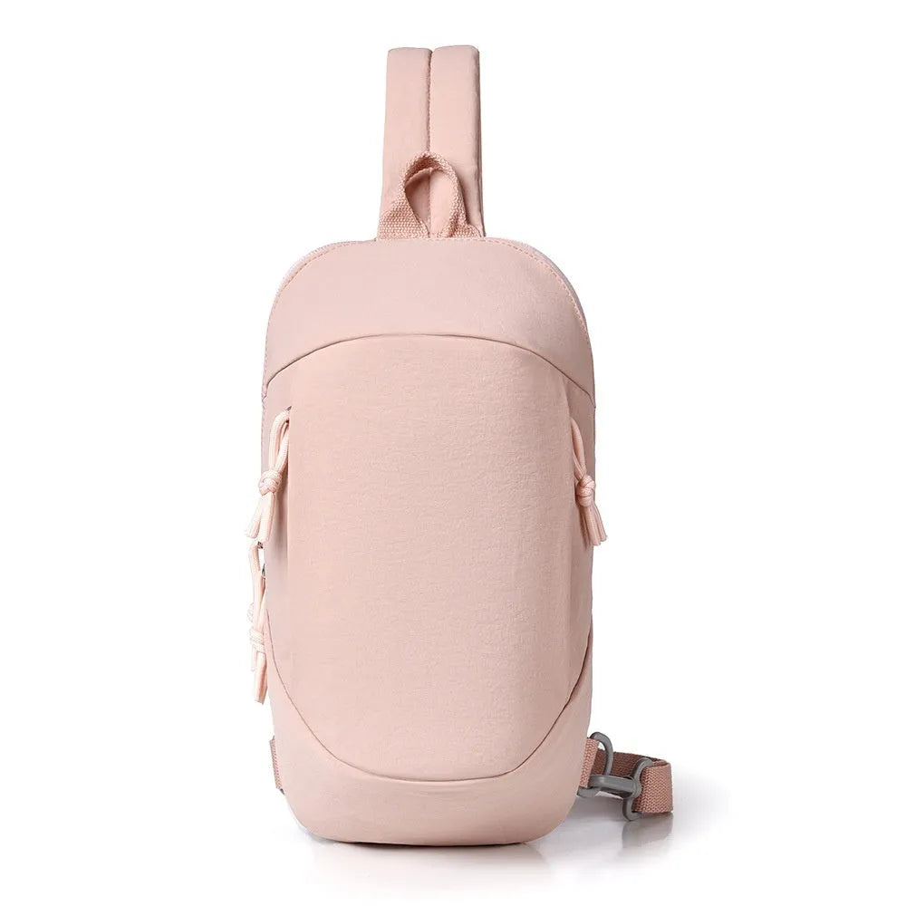 Outdoor girls nylon crossbody bag in army green with internal phone pocket and single-shoulder strap