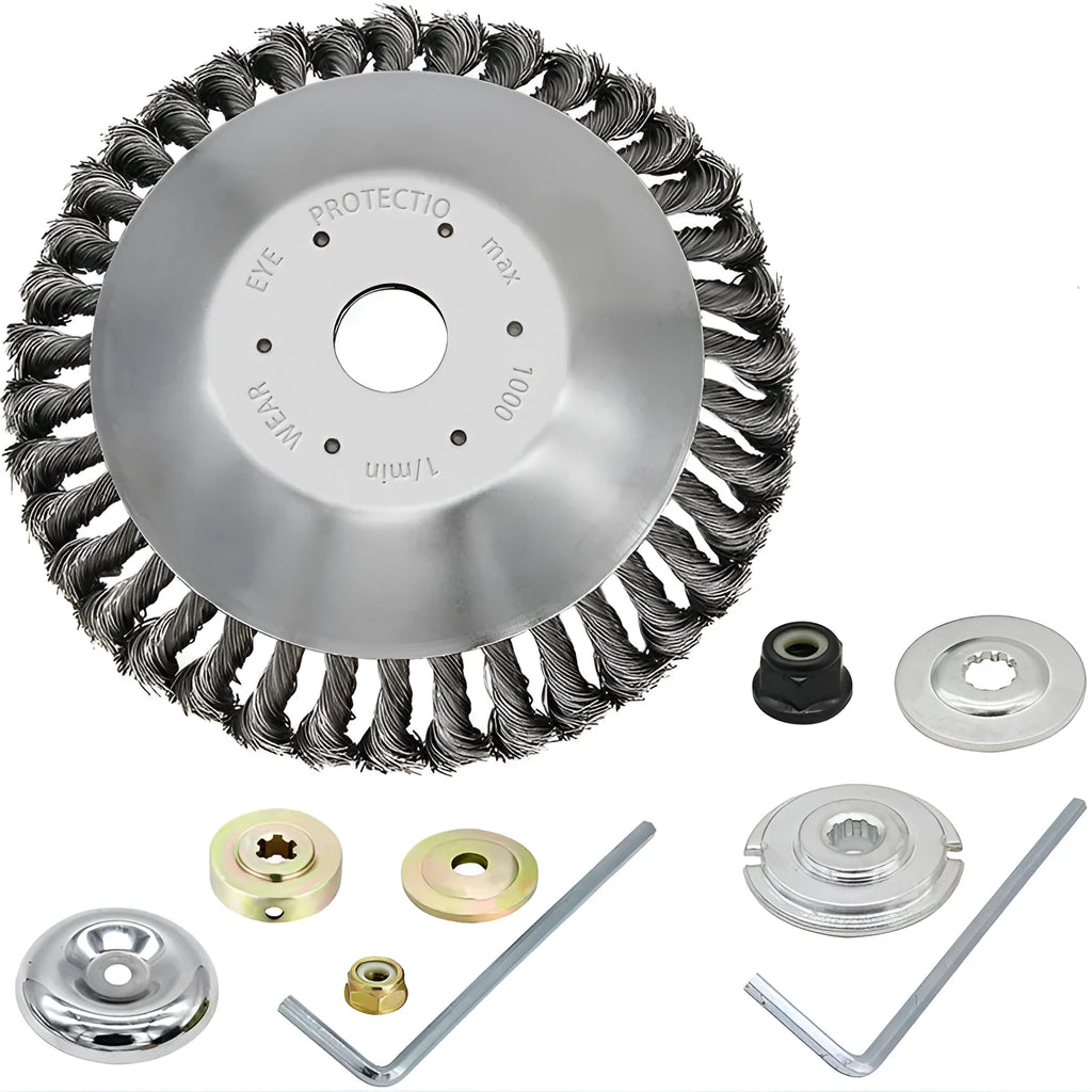 Brush cutter gear box working head set for two-stroke and four-stroke trimmers, universal and steele options, 3pc to 6pc sets