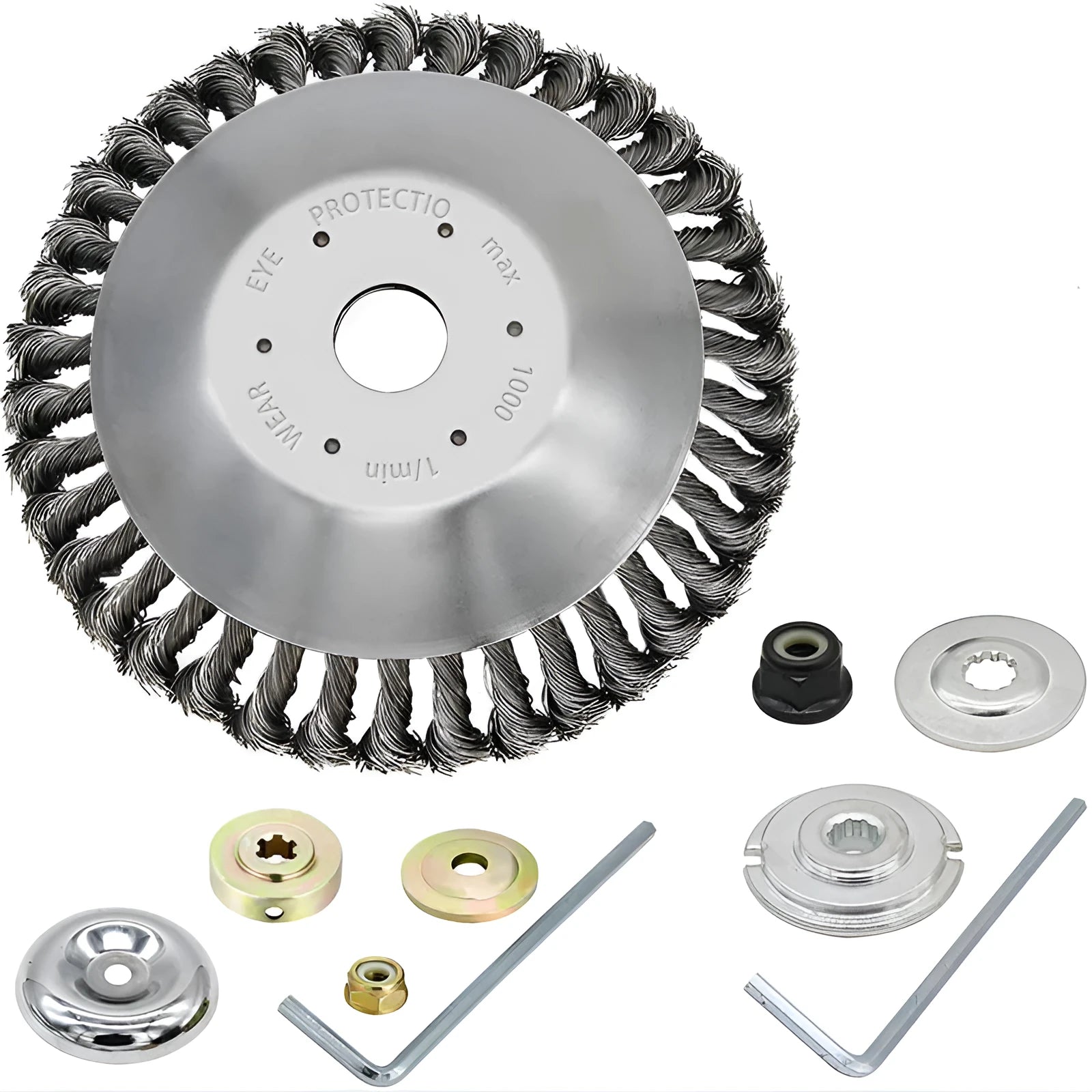 Brush cutter gear box working head set for two-stroke and four-stroke trimmers, universal and steele options, 3pc to 6pc sets