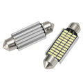 Aluminium double tip LED car roof light showing four size options for interior cabin illumination