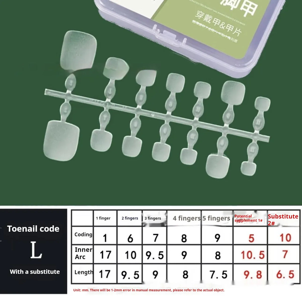 Purple cat's eye toenail wear set, 24 pieces, micro glass bead crystal finish, S M L sizes, ultra-thin seamless
