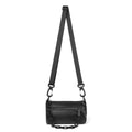 High-grade Oxford cloth messenger bag in black with chain detail, single-shoulder design