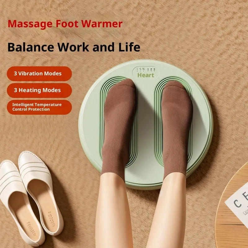 USB foot warmer massager heating pad in Beige Gray with mechanical control switch